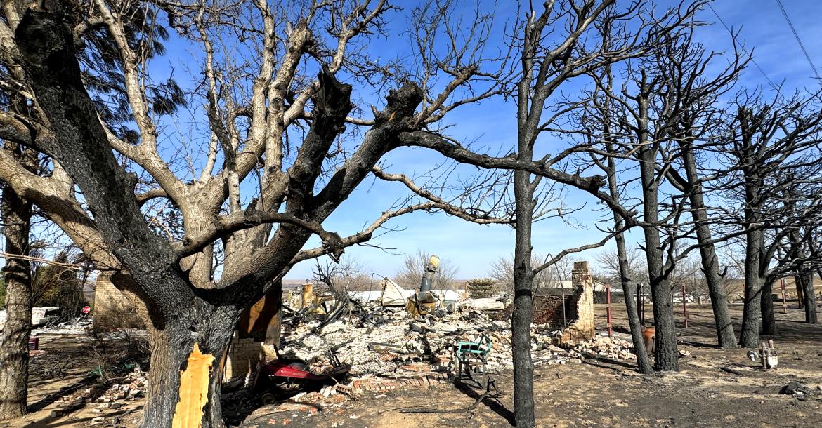 The remains of one Buffalo Hills home destroyed by wildfire